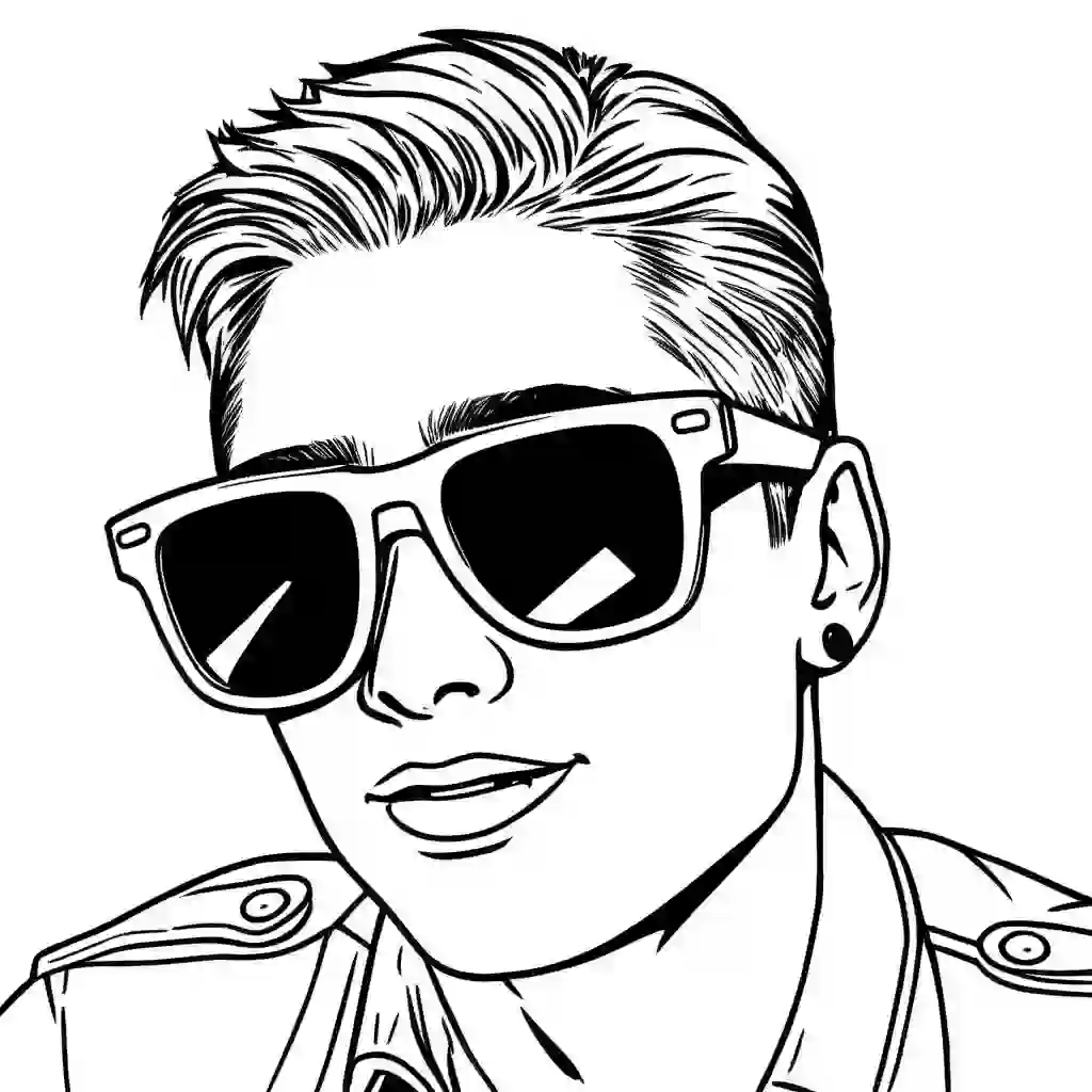 Sunglasses coloring pages
